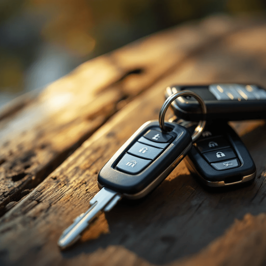 Professional locksmith creating a replacement car key