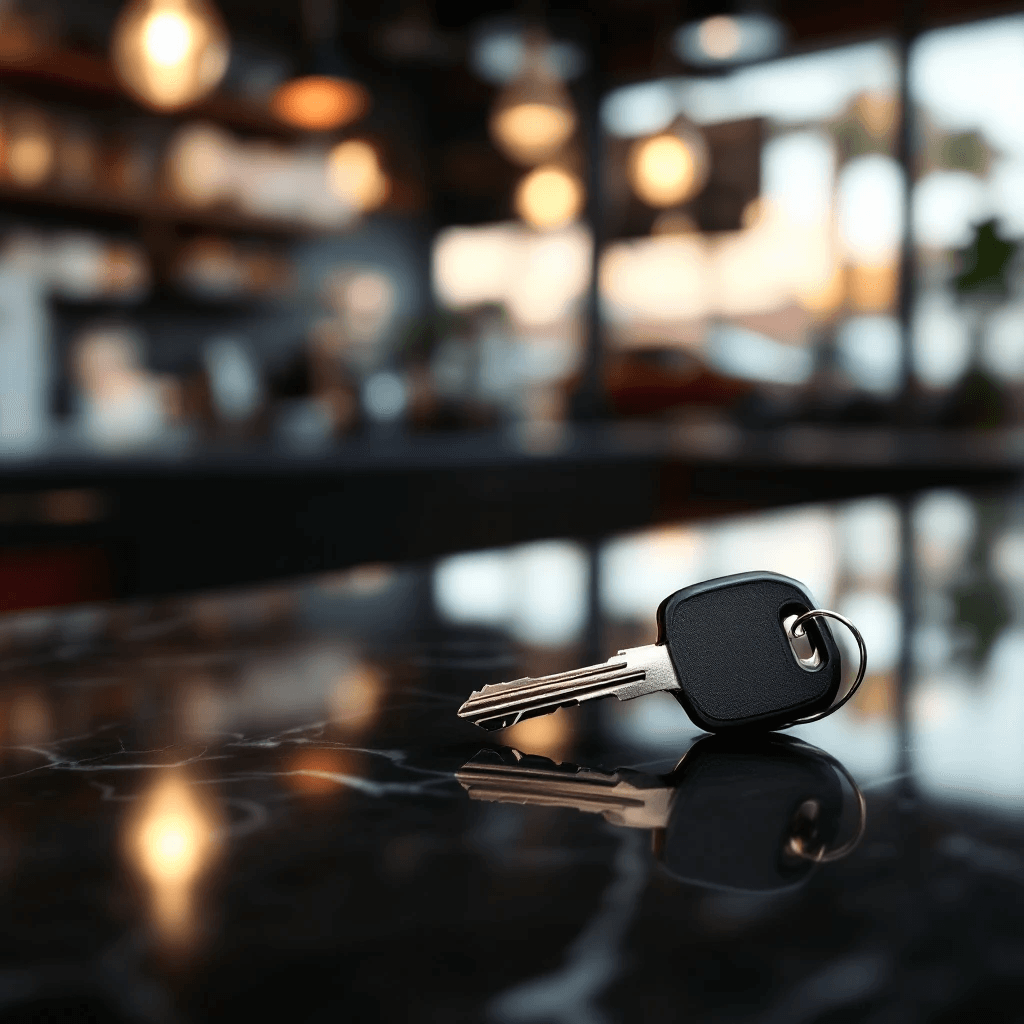 Laser-cut high-security automotive key on programming machine